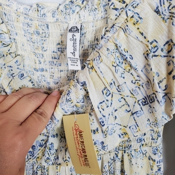 NWT szM American Rag off the shoulder ruffle dress - Picture 6 of 8